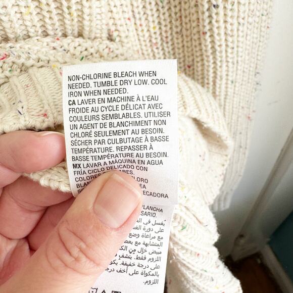 Style & Co Funnel Neck Tightly Knit Confetti Sweater Cotton Feminine Size Large - Picture 9 of 13